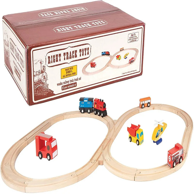 Right Track Toys | Wooden Train Track Set