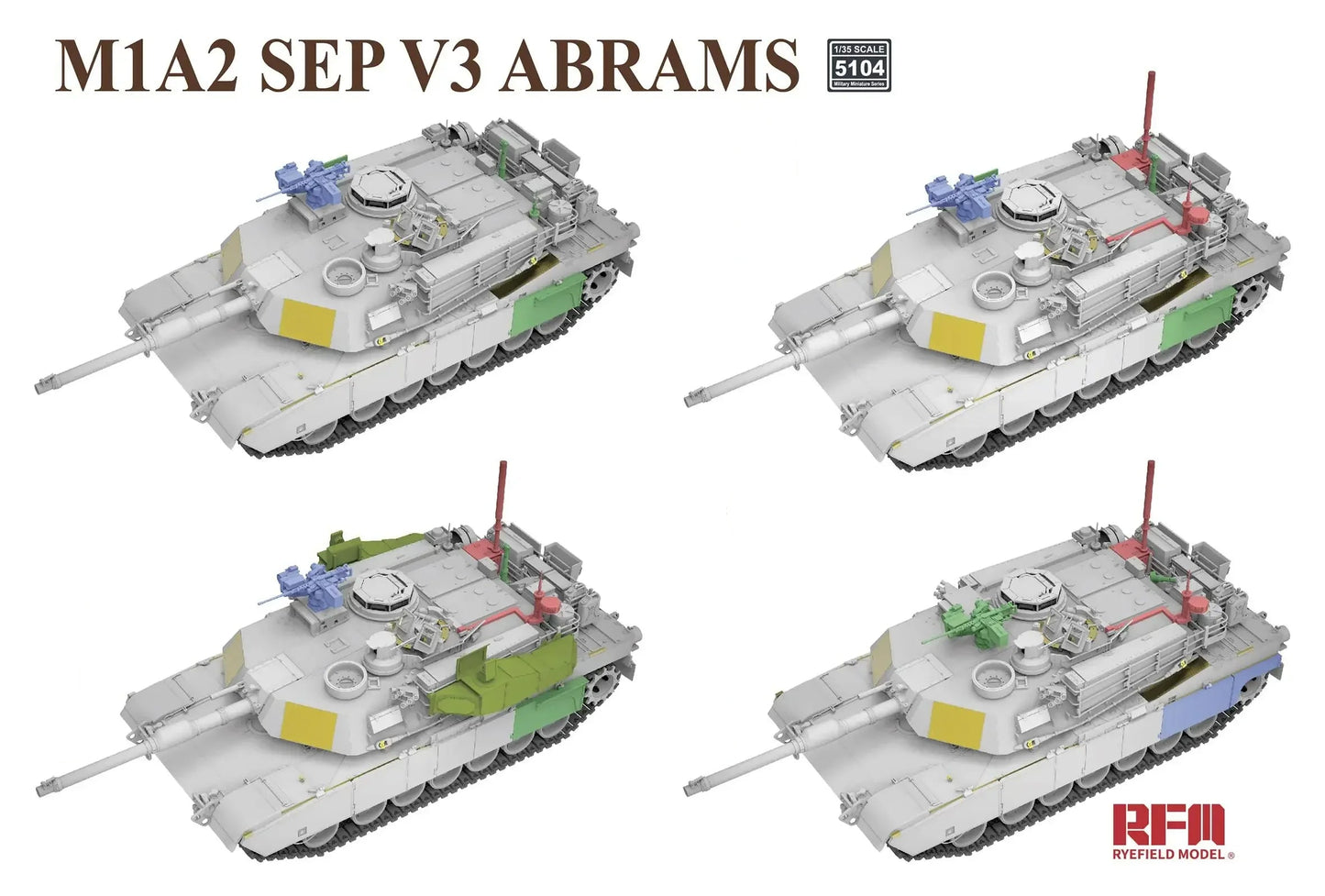 RFM | RM-5104 M1A2 SEP V3 Abrams Main Battle Tank 1:35 Model Kit