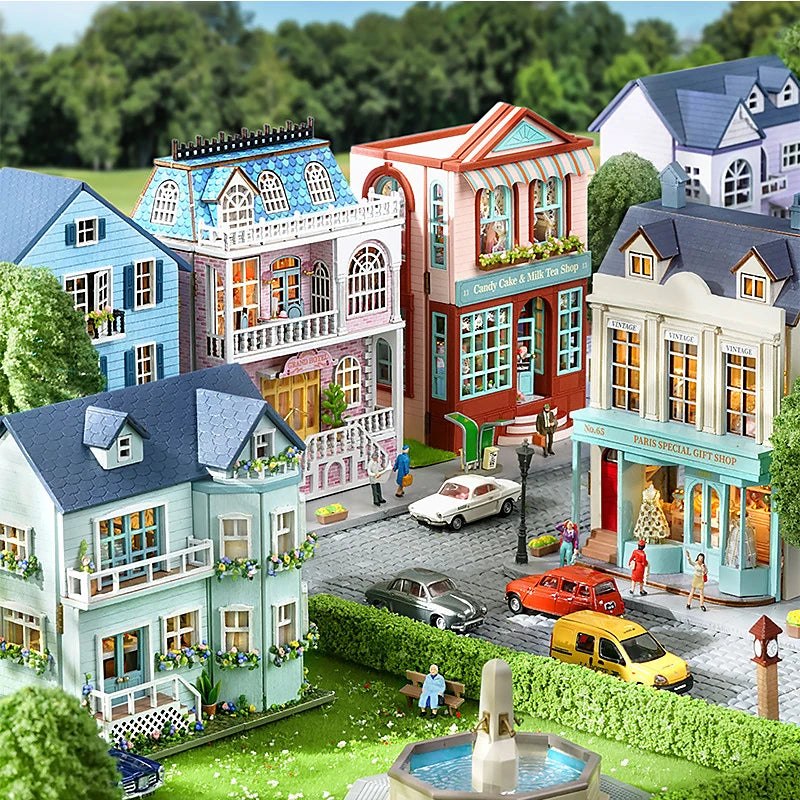 Cosyville Candy Cake & Milk Tea Shop DIY Wooden Dollhouse