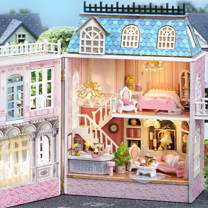 Cosyville Grand Hotel Pink DIY Wooden Dollhouse