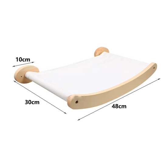 Cat Hammock White | Climbing Wall Mounted Shelf