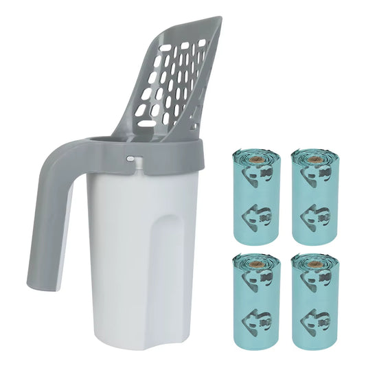 Portable Cat Litter Scoop and Bin Compartment