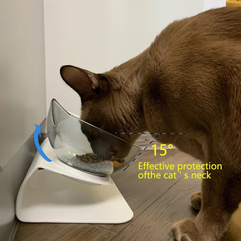 Ergonomic Non-Slip Tilted Cat Bowl