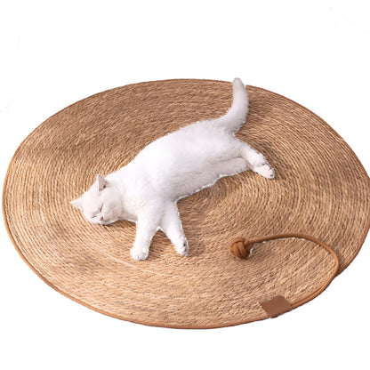 Cat Scratcher Rattan Mat and Ball
