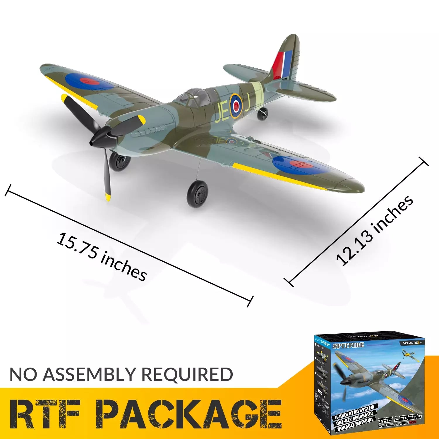 spitfire rc plane dimensions