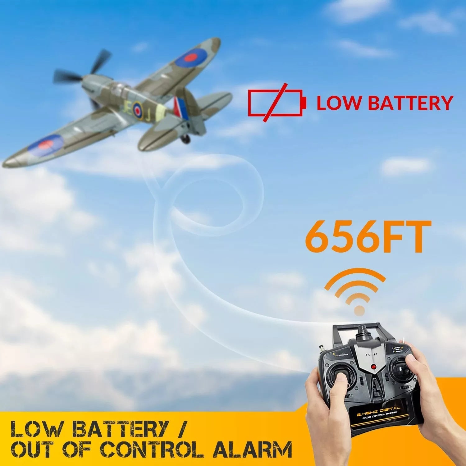 rc plane low battery warning