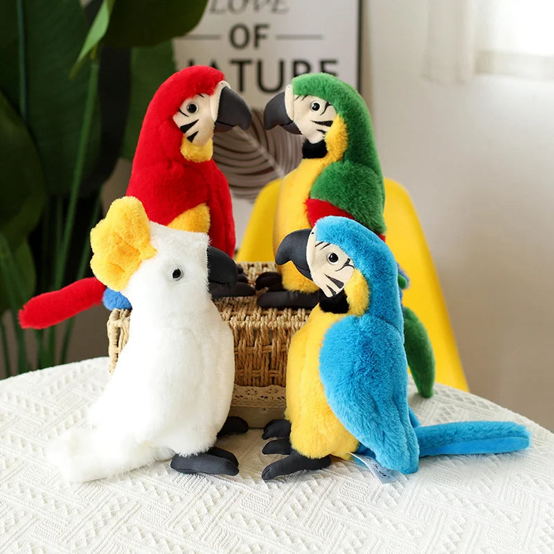 PlushBuddies 25cm Lifelike Macaw Parrot Plush Toy