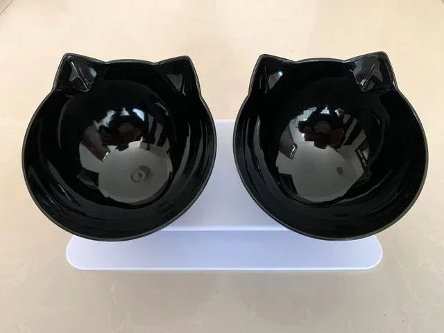 Ergonomic Non-Slip Tilted Cat Bowl