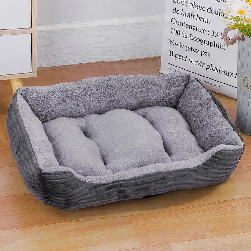 Fleece Square Dog Bed