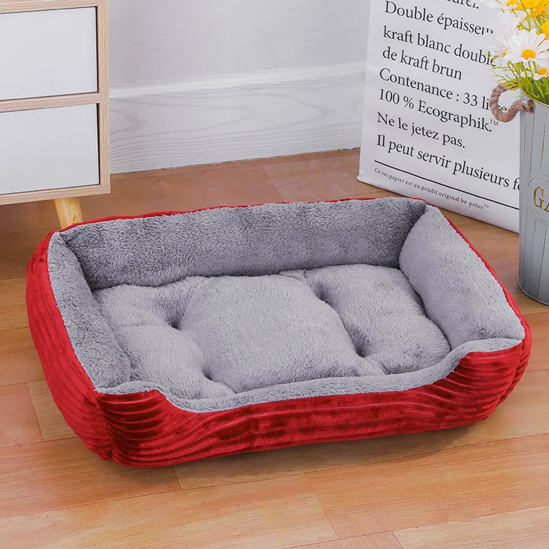 Fleece Square Dog Bed