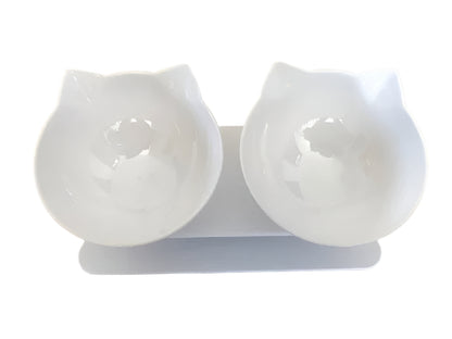 Ergonomic Non-Slip Tilted Cat Bowl